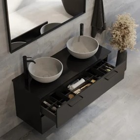 BATH DELUXE 06-039-19-23-00 - BERGEN ráépíthető mosdó, átmérő 39 cm, beton/szürke