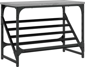 vidaXL szürke sonoma színű szerelt fa cipőtartó 60x30x45 cm