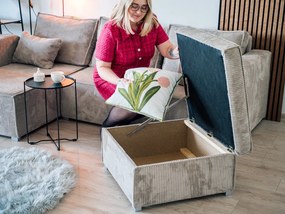 AKCIÓ Sötétkék SMART COSARO tárolós ülőke 65x65 cm II. osztály