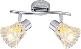 Beltéri karos spotlámpa e14 2x40w króm hestia