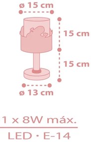 Dalber 61171S - Gyereklámpa WHALE DREAMS 1xE14/8W/230V rózsaszín