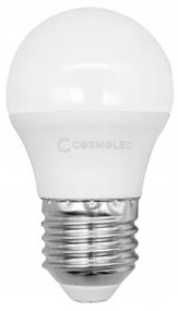 LED lámpa , égő , kisgömb ,  E27 foglalat , 3W , hideg fehér , COSMOLED