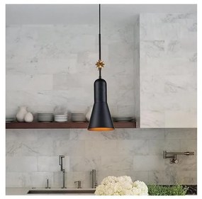 Elstead ETOILE-P-M-MB - Csillár zsinóron ETOILE 1xE27/60W/230V átm. 17,8 cm fekete