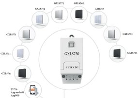 Kinetikus vezeték nélküli kapcsoló 1P IP67 ezüstszínű