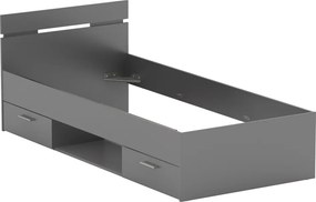 Ágykeret, 90x200, grafit, MICHIGAN NEW