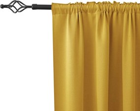 Sárga OXFORD függöny 140x250 cm Felfüggesztés: Fém gyűrűk