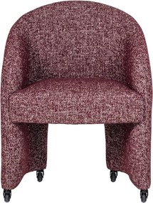 Borvörös kárpitozott irodai szék Cordo – WOOOD