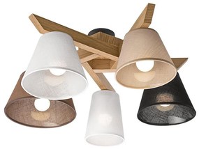 Fali lámpa ANTONIO 5xE14/40W/230V tölgy