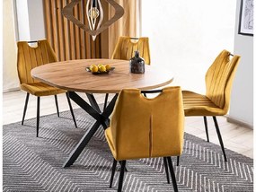 Kihúzható étkezőasztal GASTON 100(135)X100 cm, tölgy artisan dekor