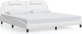 vidaXL fehér műbőr ágykeret Viana matrac nélkül 200x200 cm