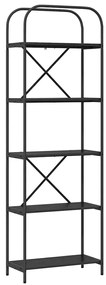 Könyvespolc Musta tammi 60 x 30 x 183 cm Faanyag