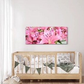 Kép - Rózsaszín liliomok (120x50 cm)