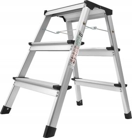 Lépcsőlétra 3 lépcsőfokos 60cm alumínium