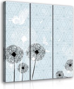 Vászonkép 90x100 Könnyűség Levegő Pitypang Pillangó Finomság Nyugalom