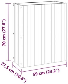 tömör akácfa kerti virágtartó 59x27,5x70 cm