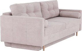 Szófa kinyitható, öregrózsaszín anyag Queens, AURELIA