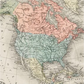 Fotótapéta Fali tapéta Hálószoba Nappali Történelmi térkép 250x250 Ragasztó