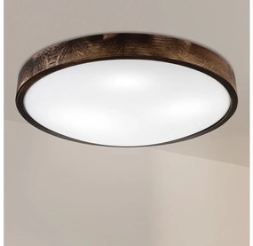 Brilagi - Mennyezeti lámpa CARVALHO SLIM SMOKEY 3xE27/60W/230V, tölgy, átm. 47,5 cm