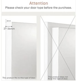 Fehér fém ajtófogas 30 cm Tower – YAMAZAKI