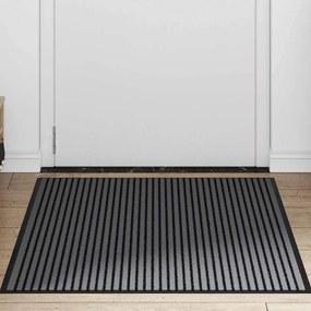 Ajtószőnyeg Fekete és Szürke 80 x 120 cm Polipropilén, PVC