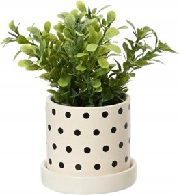 Zöld növény cserépben mesterséges dekoráció 16x8 cm