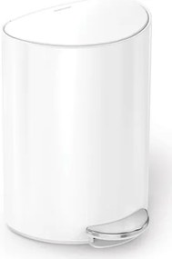 Simplehuman Pedálos szemetes 6 l fehér acél SHCW2108