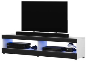Tv szekrény/asztal Violett 100 (világítással) (fehér + fekete). 1098637