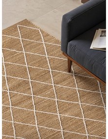 Natúr színű kézi szövésű juta szőnyeg 80x150 cm Kunu – Hanse Home