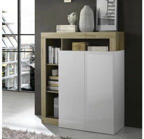 Komód LENOR fehér/barna