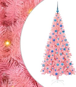 vidaXL Karácsonyfa 300 LED-del állvánnyal Rózsaszín 180 cm PVC