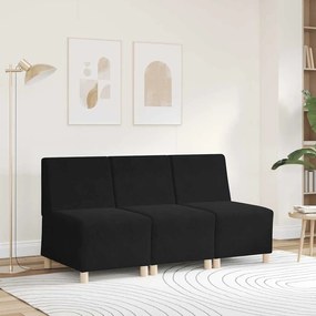 fekete bársony kanapéfotel 55 cm