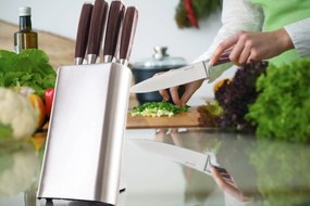 G21 Gourmet Steely 5 darabos késkészlet acél tartóval (60022164)