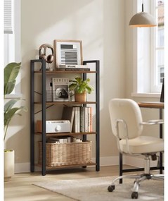 NAVARO könyvespolc barna/fekete