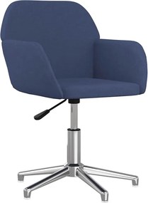 vidaXL kék szövet forgó irodaszék