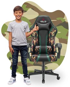 Hells Gyerek játékszék Hell's Chair HC-1005 Battle KIDS Camo Military