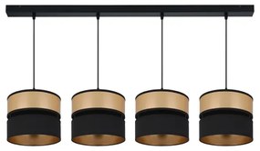 Brilagi - Csillár zsinóron ROYAL 4xE27/15W/230V fekete/arany