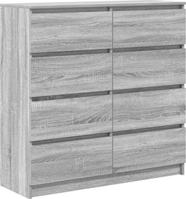 vidaXL szürke sonoma színű szerelt fa tálalószekrény 100x35x99 cm