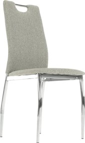 Étkezőszék, bézs melír/króm, OLIVA NEW