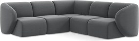Szürke bársony sarokkanapé Lani – Makamii