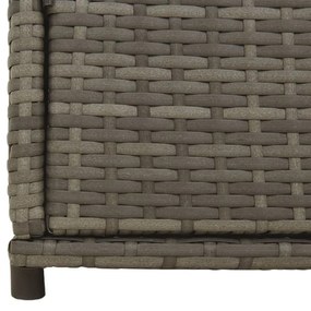 szürke polyrattan kerti tárolószekrény 105 x 55 x 113 cm