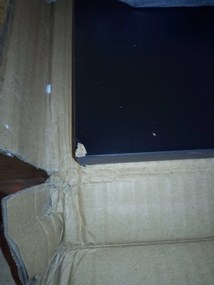 Akció Fekete étkezőasztal RAMOD 100x60 cm, márvány dekor II. osztály