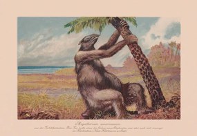 Illusztráció Megatherium americanum, extinct giant ground sloth,, ZU_09