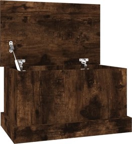 vidaXL füstös tölgy színű szerelt fa tárolóláda 50x30x28 cm
