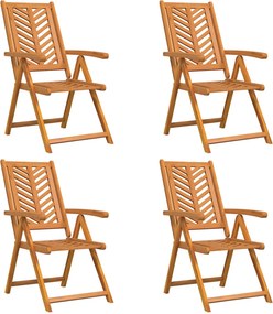 vidaXL Kerti Szék 4 pcs Barna 57 x 72 x 109 cm Tömör Akácfa