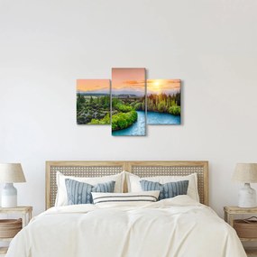 Kép - Erdei hegyvidéki táj (90x60 cm)