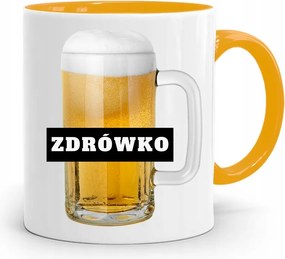 Sárga Bögre Barátnak Egészség Ajándék fényképes nyomattal