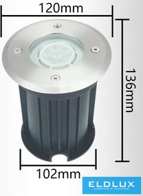 ELDLUX ES13 Kültéri Talajba Építhető Lámpa IP44