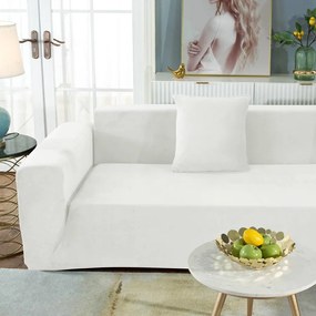 Kanapé Huzat (bársonyos, 4 személyes, fehér)