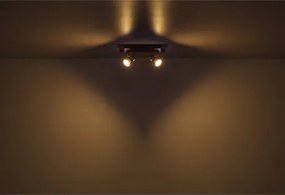 Globo 57385-2 Fali lámpa, LED reflektor, fém nikkel matt, fém krómozott, HxSzxM: 270x80x110mm, 2x GU10 LED 3W 230V izzókkal, 250lm forrás, 250lm kimenet, 3000K