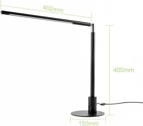 Brilagi - érintésvezérlésű, fényerőszabályozható asztali LED-lámpa USB-portokkal VARIO LED/7W/230V CRI 96